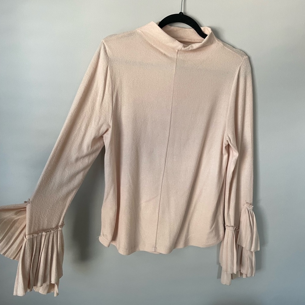 Pale Pink Cowl-neck Sweater